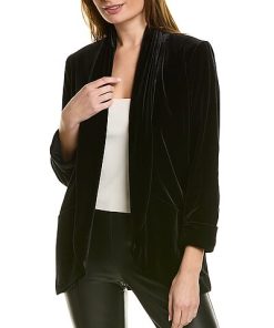 Traffic People Velvet Boyfriend Jacket Women