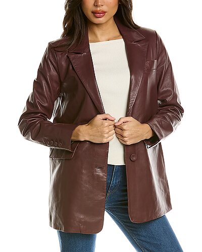 Kiki Leather Blazer Women Walter Baker Kiki Leather Blazer Women -Anne Klein-shop 1411346140 RLLD 1