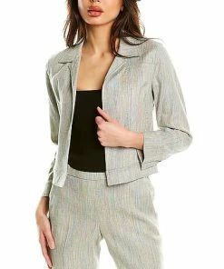THEORY Shrunken Linen-Blend Jacket Women