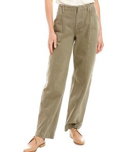 FRAME DENIM High-Rise Relaxed Washed Military Trouser Women
