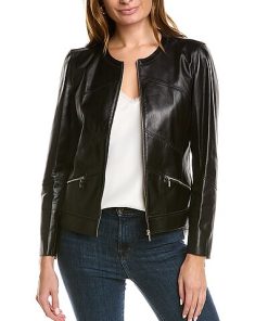 Lafayette 148 New York Adeline Leather Jacket Women
