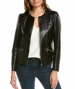 Lafayette 148 New York Adeline Leather Jacket Women