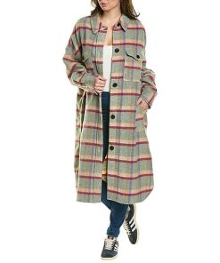 Isabel Marant Etoile Long Wool-Blend Over Shirt Women