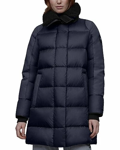 Canada Goose Altona Black Label Leather-Trim Down Parka Women