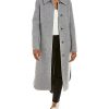 THEORY Long Wool & Cashmere-Blend Coat Women