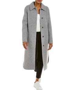 THEORY Long Wool & Cashmere-Blend Coat Women