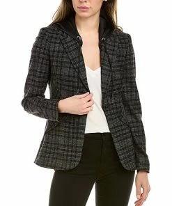 Elie Tahari Plaid Blazer Women
