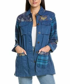 Johnny Was Moonlight Tie-Dye Military Jacket Women