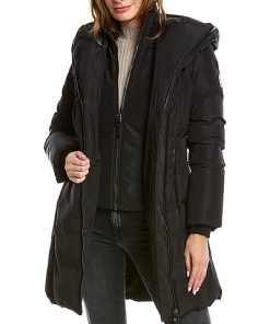 Mackage Kay Leather-Trim Jacket Women