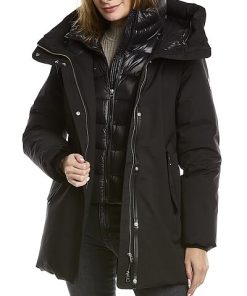 Mackage Kinslee 2-In-1 Oversized Leather-Trim Down Parka Women