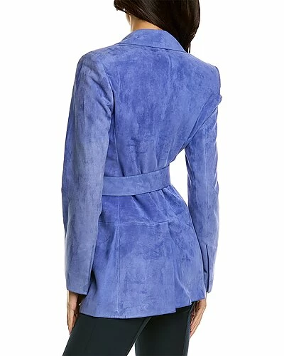 THEORY Small Belted Leather Blazer Women - Image 2