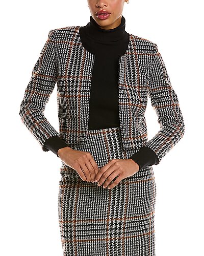 De La Renta Houndstooth Boucle Wool & Alpaca-Blend Jacket Women Oscar De La Renta De La Renta Houndstooth Boucle Wool & Alpaca-Blend Jacket Women -Anne Klein-shop 1411463628 RLLD 1
