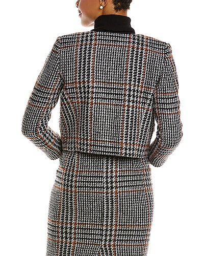 De La Renta Houndstooth Boucle Wool & Alpaca-Blend Jacket Women Oscar De La Renta De La Renta Houndstooth Boucle Wool & Alpaca-Blend Jacket Women -Anne Klein-shop 1411463628 RLLD 2