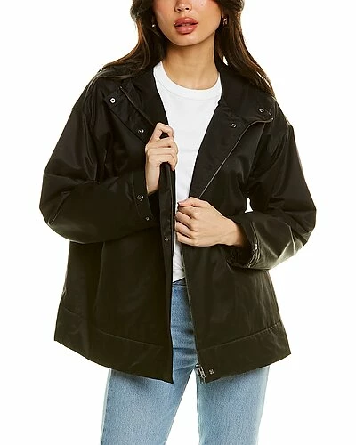 EILEEN FISHER Ooded Boxy Coat Women