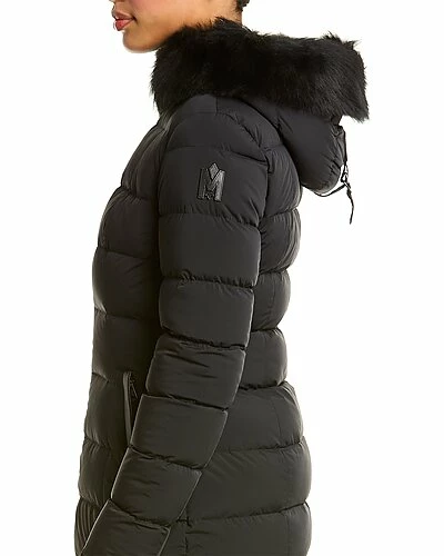 Mackage Calla Leather-Trim Down Coat Women - Image 4