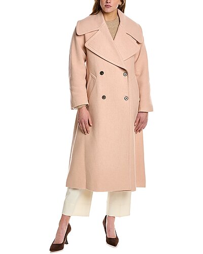 Melton Wool-Blend Trench Coat Women Rebecca Taylor Melton Wool-Blend Trench Coat Women -Anne Klein-shop 1411478097 RLLD 3