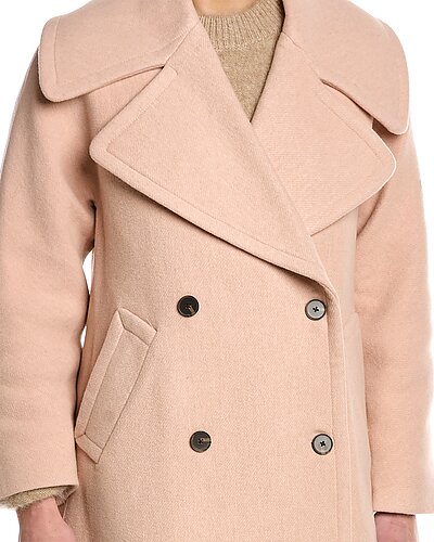 Melton Wool-Blend Trench Coat Women Rebecca Taylor Melton Wool-Blend Trench Coat Women -Anne Klein-shop 1411478097 RLLD 4