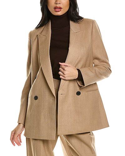 Herringbone Double-Breasted Wool-Blend Blazer Women Rebecca Taylor Herringbone Double-Breasted Wool-Blend Blazer Women -Anne Klein-shop 1411478102 RLLD 1