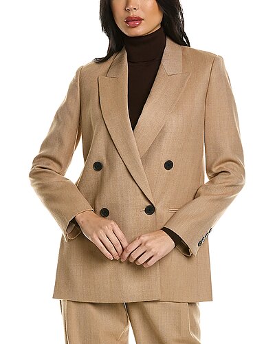 Herringbone Double-Breasted Wool-Blend Blazer Women Rebecca Taylor Herringbone Double-Breasted Wool-Blend Blazer Women -Anne Klein-shop 1411478102 RLLD 3