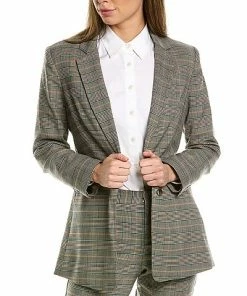 Vince Camuto Glen Plaid Jacket Women