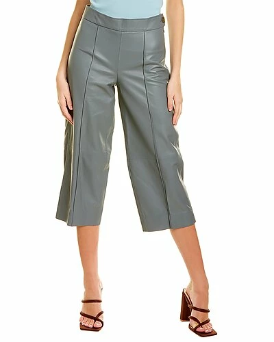 Vince Leather Crop Wide Pant Women