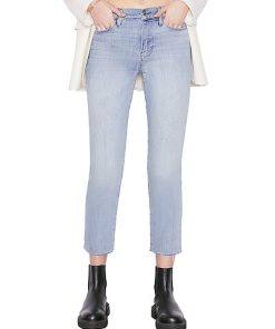 FRAME DENIM Le High Straight Raw Edge Alemany Jean Women