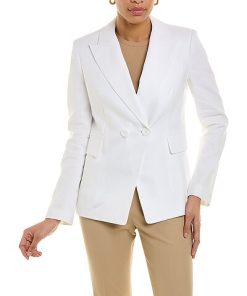 Elie Tahari Jezebel Linen-Blend Jacket Women