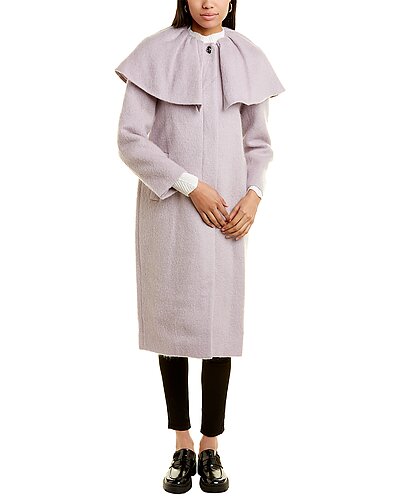 Caplet Collar Wool & Mohair-Blend Coat Women Rebecca Taylor Caplet Collar Wool & Mohair-Blend Coat Women -Anne Klein-shop 1411537294 RLLD 3