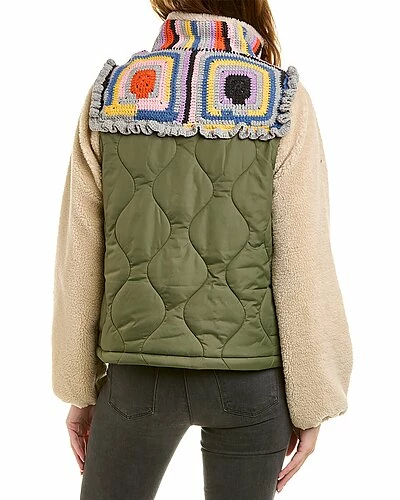 Lea & Viola Quilted & Crocheted Teddy Jacket Women - Image 2