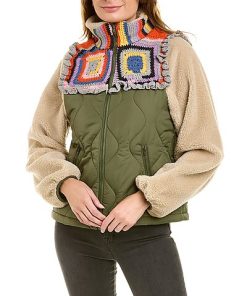 Lea & Viola Quilted & Crocheted Teddy Jacket Women 4 Lea & Viola Quilted & Crocheted Teddy Jacket Women -Anne Klein-shop 1411538632 RLLD 3