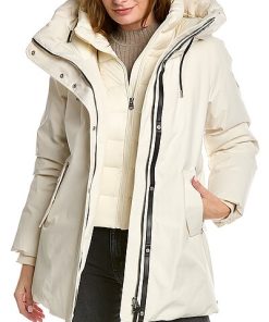 Mackage Kinslee 2-In-1 Oversized Leather-Trim Down Parka Women