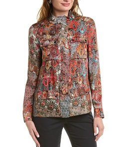 Elie Tahari Paisley Cargo Jacket Women