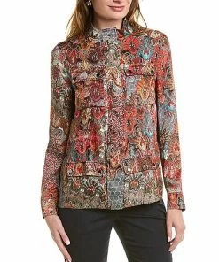 Elie Tahari Paisley Cargo Jacket Women