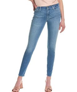 7 For All Mankind High Waist Indigo Static Skinny Jean Women
