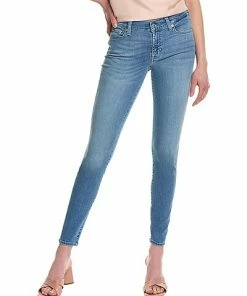 7 For All Mankind High Waist Indigo Static Skinny Jean Women