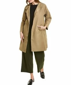 EILEEN FISHER Petite Stand Collar Coat Women