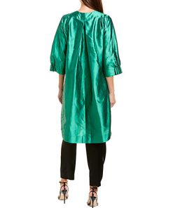 Oscar De La Renta De La Renta Open Front Silk Coat Women 3 Oscar De La Renta De La Renta Open Front Silk Coat Women -Anne Klein-shop 1411679071 RLLD 2