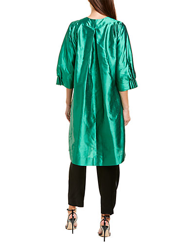 De La Renta Open Front Silk Coat Women Oscar De La Renta De La Renta Open Front Silk Coat Women -Anne Klein-shop 1411679071 RLLD 2