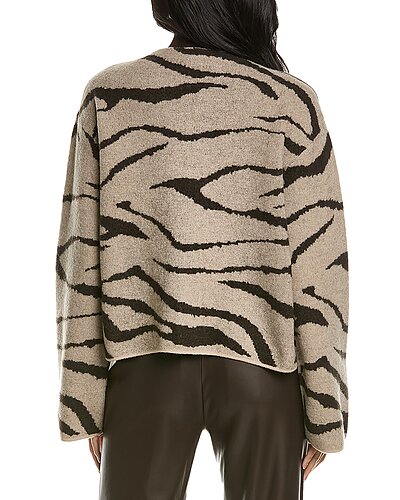 Zebra Jacquard Cropped Wool Jacket Women Rebecca Taylor Zebra Jacquard Cropped Wool Jacket Women -Anne Klein-shop 1411698765 RLLD 2