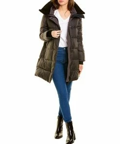 Canada Goose Altona Black Label Leather-Trim Down Parka Women