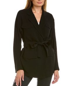 Lafayette 148 New York Weston Silk Shirt Jacket Women