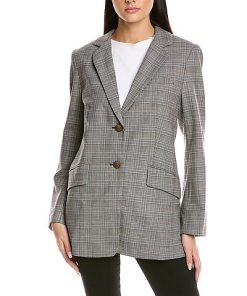 Rag & Bone Charles Check Wool-Blend Blazer Women