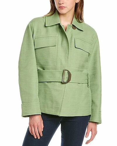 Vince Saharienne Linen-Blend Jacket Women