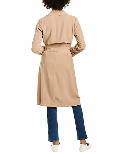 1.STATE Soft Twill Belted Trench Coat Women - Image 2