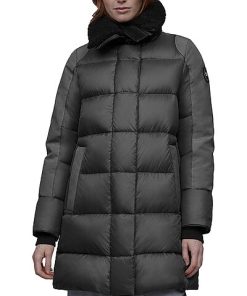 Canada Goose Altona Black Label Leather-Trim Down Parka Women