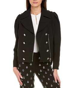 Michael Kors Bonded Wool-Blend Peacoat Women