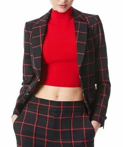 Alice + Olivia Mya Notch Collar Blazer Women