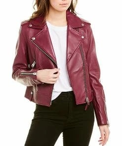 Mackage Classic Leather Moto Jacket Women