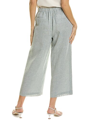Columbus Crop Wide Leg Linen Pant Women Lafayette 148 New York Columbus Crop Wide Leg Linen Pant Women -Anne Klein-shop 1411897685 RLLD 2