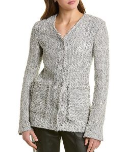 St. John Tweed Wool-Blend Jacket Women